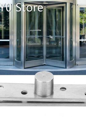 2Pcs Stainless Steel Top Bottom Pivot Hinges 360 Degree Rota