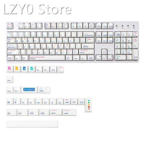 136 Keys PBT Dye Subbed Multi-characters Keycap Customized C