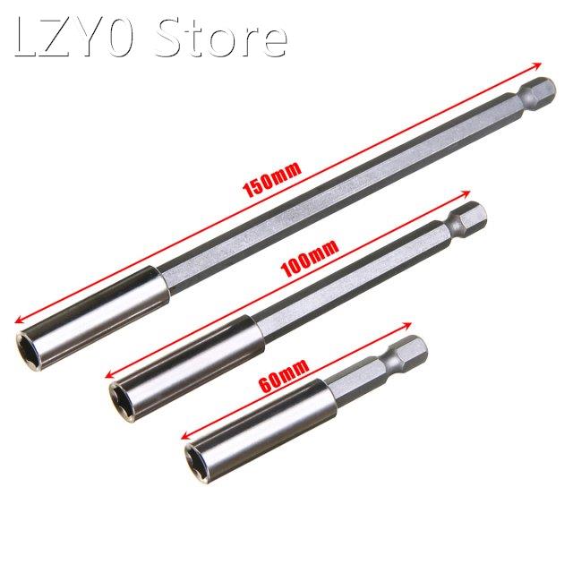 3pcs Magnetic Bit Extension Holder Quick Change 1/4 Hex Sha