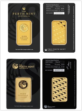 The Perth Mint 1 Oz Troy 99.99% Pure Gold Plated Replica So