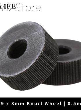 2 x Knurling Tool Silver Single Straight Wheel Linear Knurl