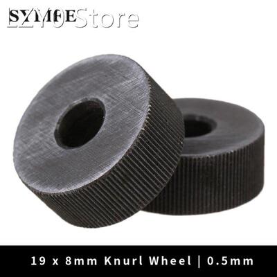 2 x Knurling Tool Silver Single Straight Wheel Linear Knurl