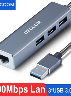 USB Ethernet USB 3.0 2.0 to RJ45 Hub 10/100/1000M Ethernet A