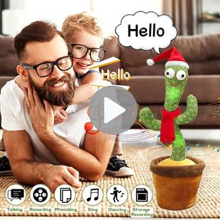 Cactus Plus Gifts Soft Christmas Toy Electron Dancing Plush