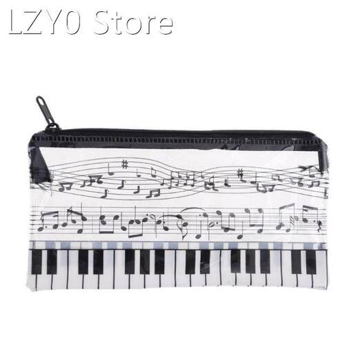 Music Note Piano Keyboard Pencil Case Plastic Transparent Pe