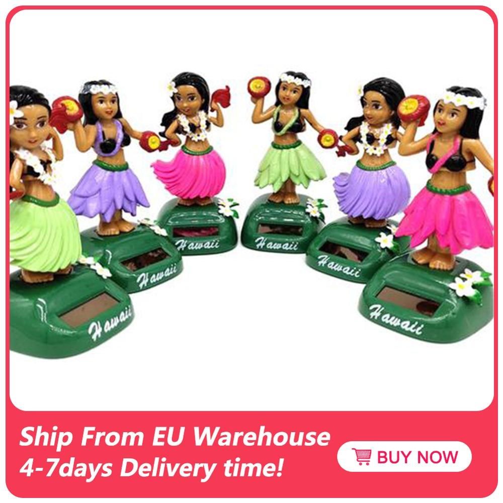 solar dancing hawaii girl hula shaking head toy solar powere