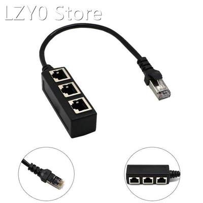 LAN Ethernet Network RJ45 Connector Splitter Adapter Cable f