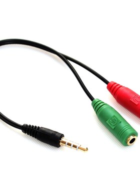 Portable Hot 3.5mm Audio Stero Splitter Male to Earphone He