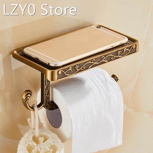 Luxury Zinc Alloy Toilet Paper Holder Bathroom Wall Mounted