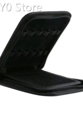 12 Pens Fountain Pen/Roller Pen Faux Leather Zipper Case Hol