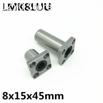 2pcs LMK8LUU for 8mm shaft linear bearing square flange ball