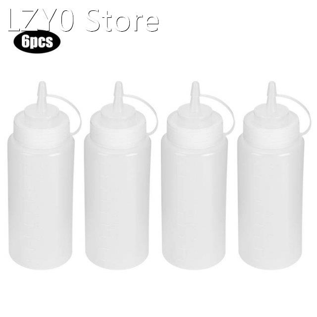 Dessert Tools 6Pcs 480ml Tomato Sauce Squeeze Bottle Salad D
