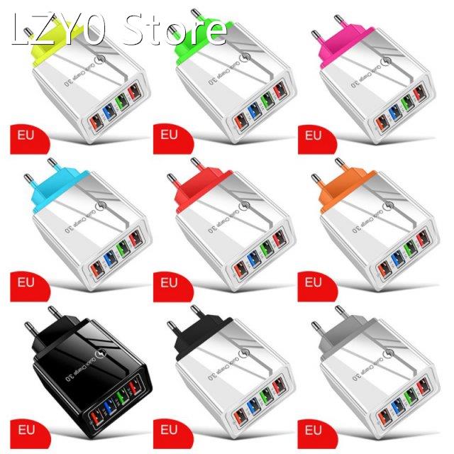 EU/ US Standard Conversion Plug with 4 USB Quick Charge 3.1A