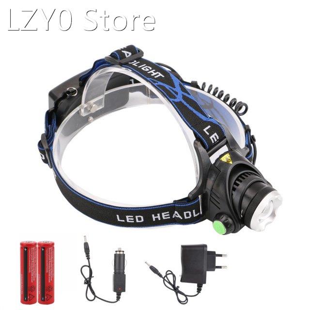 LED Headlight 5000lm XML T6 LED Headlamp Zoomable Head Flash
