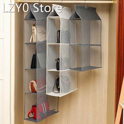 Hanging Purse Handbag Organizer for Wardrobe Closet Transpar