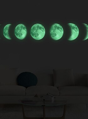 Luminous Moon phase 3D Wall er living room wall decoration M
