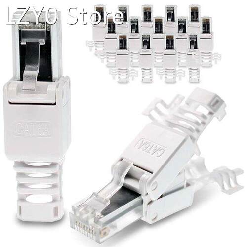 Network Connectors, Tool-Free CAT6A RJ45 LAN UTP Cable Conne