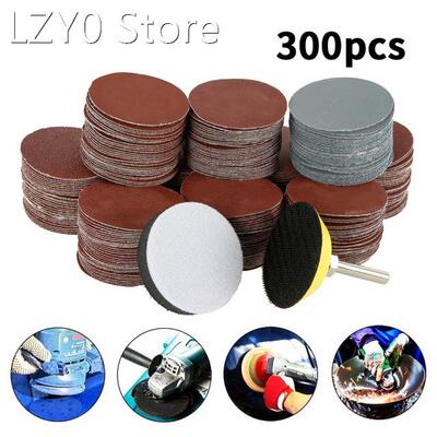 300pcs 2Inch Sanding Discs Pad Kit Grit 80-3000 Sanding Pape