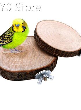 Pet Bird Parrot Chew Toy Polishing/Unpolished Wooden Hanging