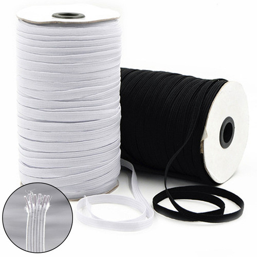 Elastic Band Masks White Black 3mm 5mm 6mm 8mm 10mm 12mm Hig