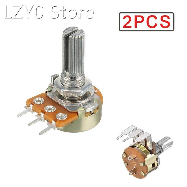 2PCS WH148 Linear Potentiometer 15mm Shaft With Nuts And Was