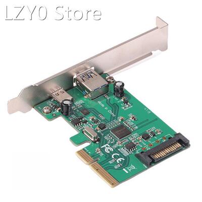 PCI Express to USB 3.1 Riser PCI-E X8 X16 2-Port Type-C Type