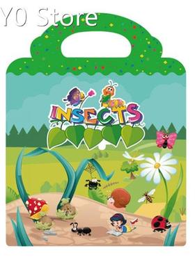 Reusable Children Stickers Books Funny Puzzle Games DIY Lear