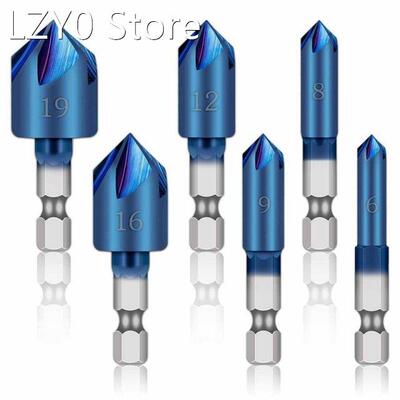 5 Pcs 90 Degree Multifunctional Countersink Drill Bits Flut