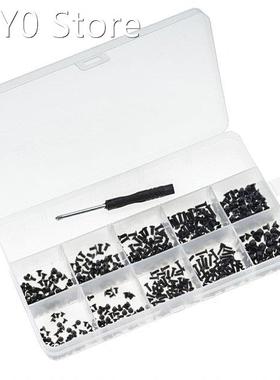 500PCS/Box M2 M2.5 M3 KM Screw Flat Head Phillips Screws For