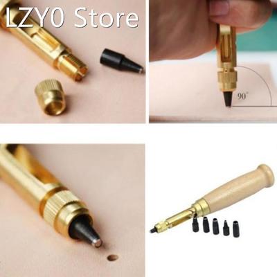 6PCS Leather Punching Tool Auto Removable Belt Noise Reducti