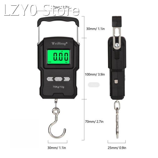 75kg/10g Digital Scale with 100cm Tape Measure Electronic Ba