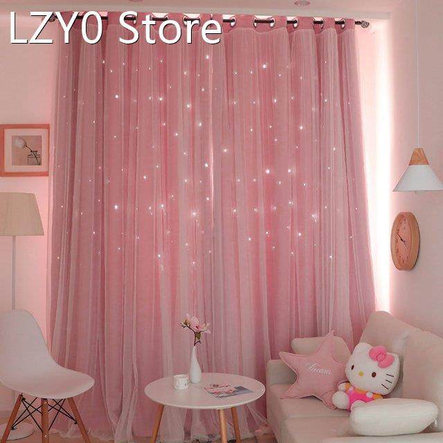 1x2M Star Curtains Blackout Curtains Window Tulle Curtains f