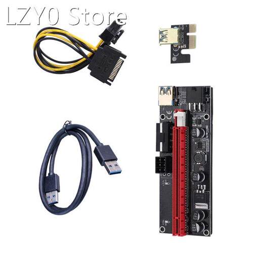 6/10pcs VER009 USB 3.0 PCI-E Riser Board 1X to 16X Extender