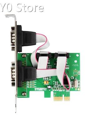 PCI Express 2 Ports Serial RS232 Com Db9 Controller Card PCI
