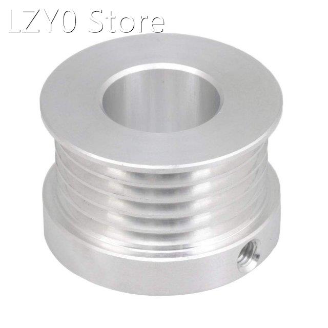 Silver 5 Slots 16mm Inner Bore Dia 31mm Dia V-Type Belt Pul