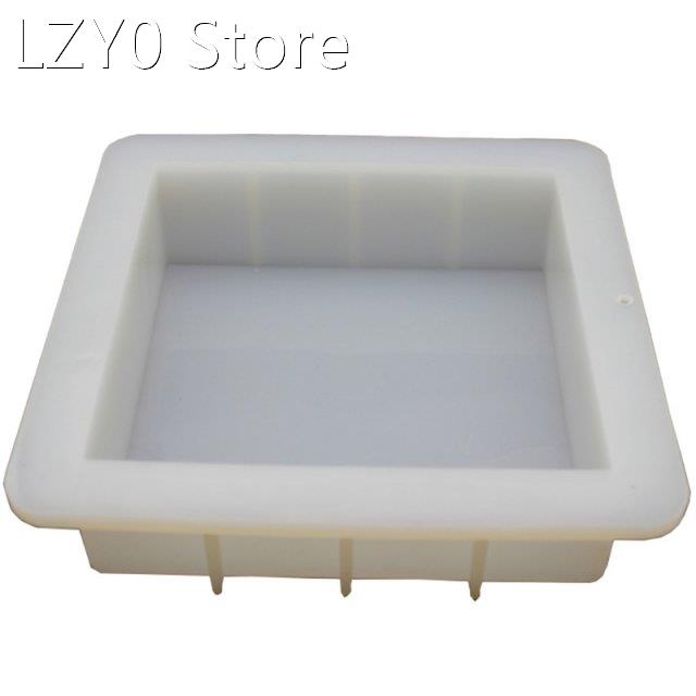 6 inch Square Cube Silicone Slab DIY Mold for Soap Making Ca