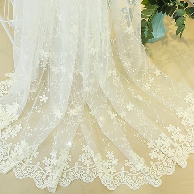 Embroidery Flowers Lace Curtains For Living Room Bedroom Sh