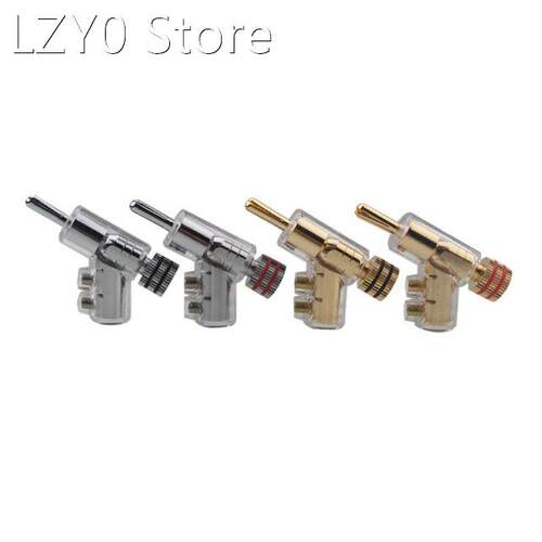 77UA Gold/Rhodium Plated Speaker Banana Plugs Screw Plugs Au