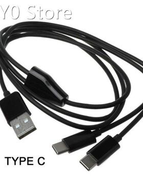 Portable USB 2.0 Type A Male To Dual Type C Male Splitter Y