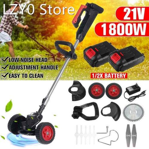 21V 21000RPM ElecRPM Electric Lawn Mower Cordless Grass Hedg