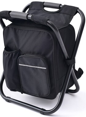 3 in 1 Cooler Foldable Fishing Chair, Portable Backpack Chai