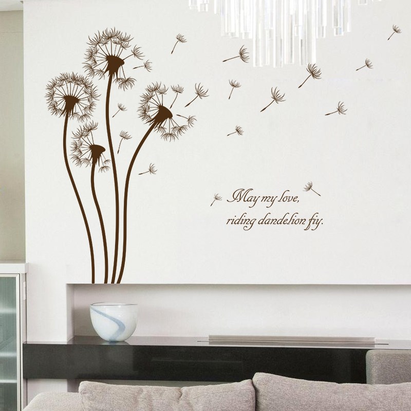 Romantic dandelion Wall er Home Decoration for kids room DIY
