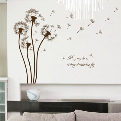 Romantic dandelion Wall er Home Decoration for kids room DIY