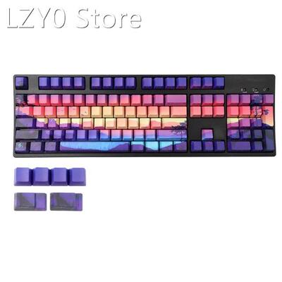 Purple Sunsets Keycaps 128 Keys PBT Dye Sublimation OEM Prof