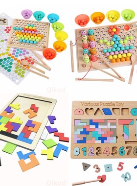 Wooden Montessori Toys 3D Puzzles Geometric Shape Cognition