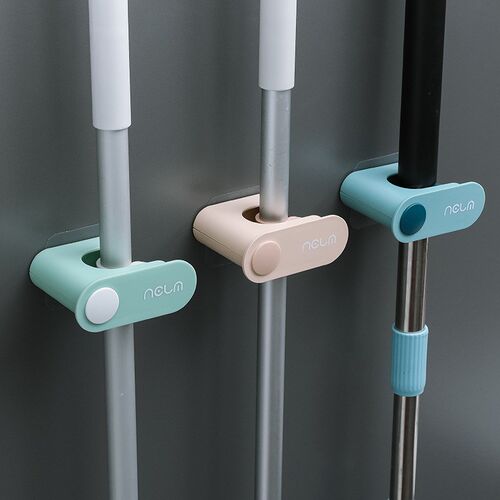 1Pcs Mop Broom Holder Wall Mounted Mop Holder Household Sel