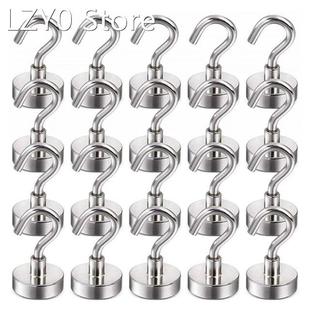 20Pcs Strong Magnetic Hooks Heavy Duty Wall Hooks Hanger Key