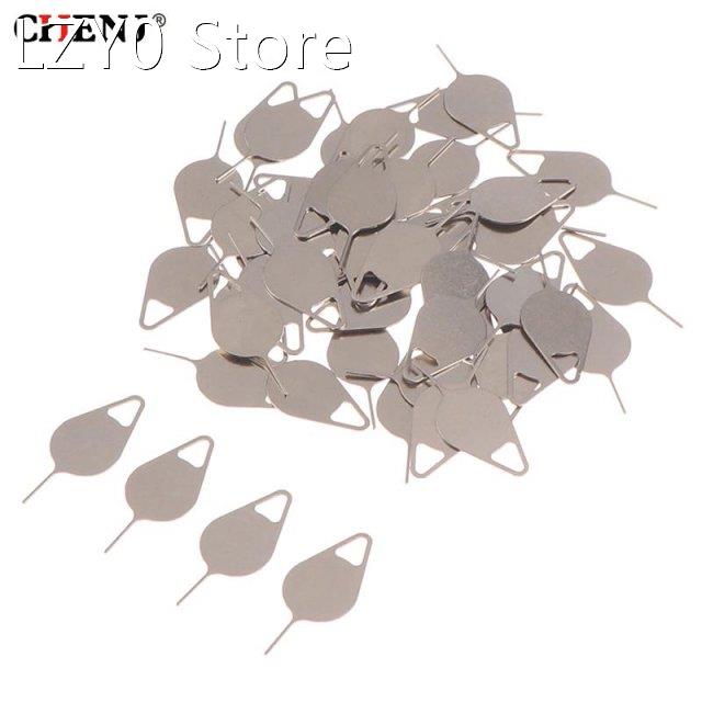 50pcs Sim Card Tray Removal Eject Pin Key Tool Stainless Ste