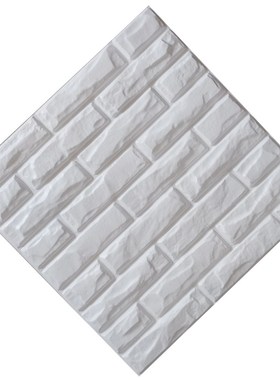 PVC 3D Refined Wall Panels Textured Wall Tiles White Brick S