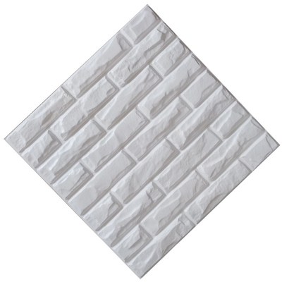PVC 3D Refined Wall Panels Textured Wall Tiles White Brick S